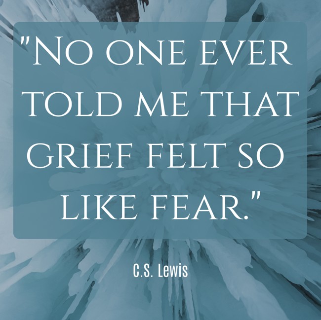 No one ever told me that grief felt so like fear. - C.S. Lewis