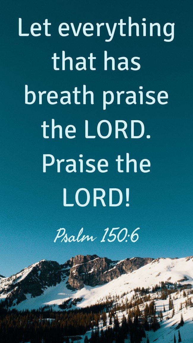Let everything that has breath praise the LORD. Praise the LORD! - Psalm 150:6