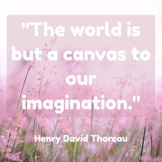  The world is but a canvas to our imagination.   - Henry David Thoreau 