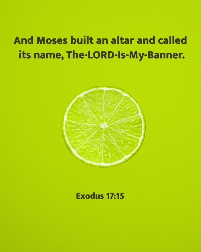 And Moses built an altar and called its name, The-LORD-Is-My-Banner. - Exodus 17:15