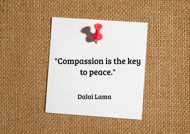 Compassion is the key to peace. - Dalai Lama