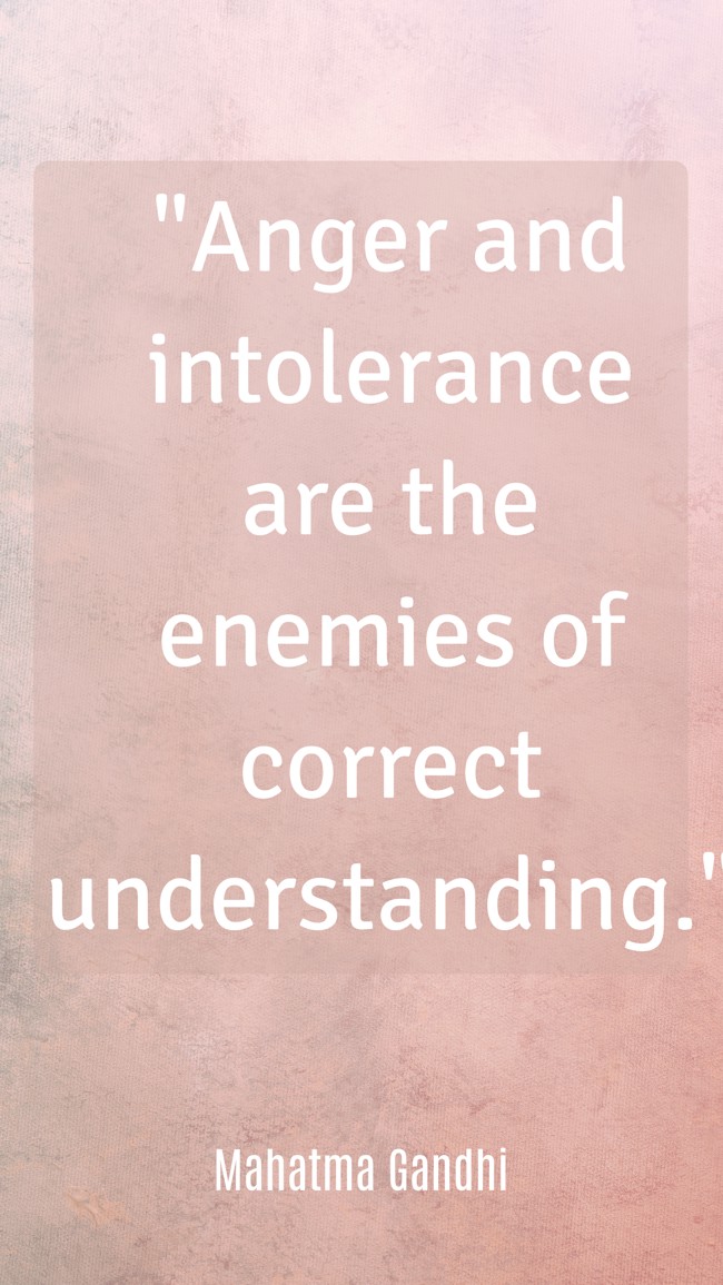 Anger and intolerance are the enemies of correct understanding. - Mahatma Gandhi
