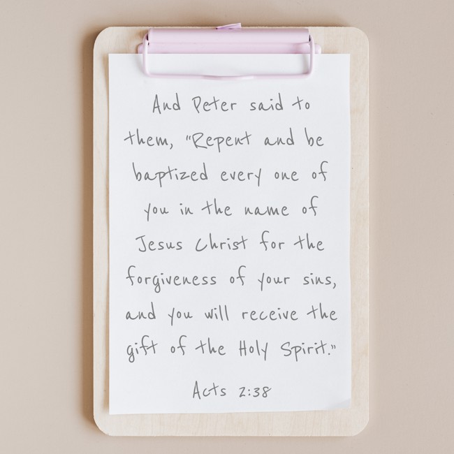  And Peter said to them, “Repent and be baptized every one of you in the name of Jesus Christ for the forgiveness of your sins, and you will receive the gift of the Holy Spirit.”   - Acts 2:38 