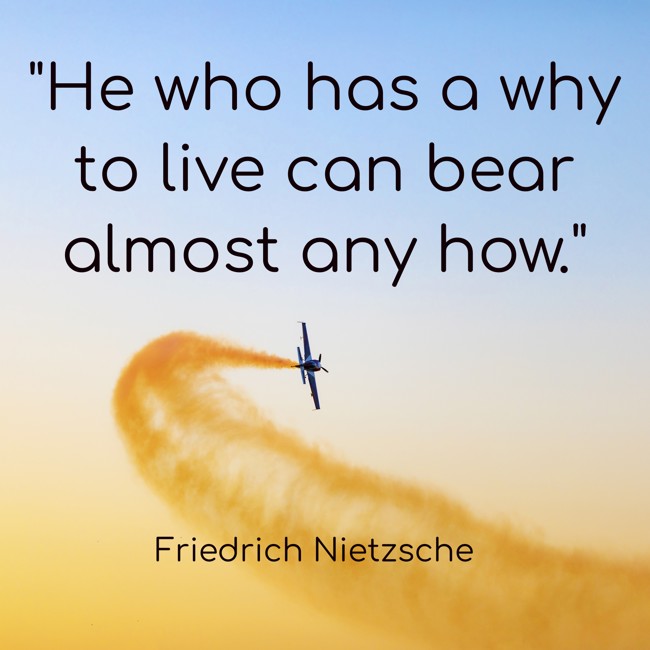 He who has a why to live can bear almost any how. - Friedrich Nietzsche