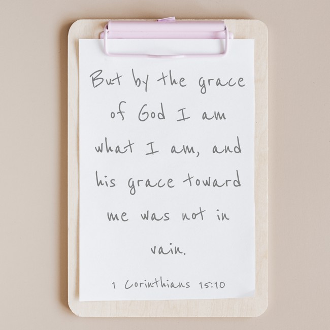  But by the grace of God I am what I am, and his grace toward me was not in vain.   - 1 Corinthians 15:10 