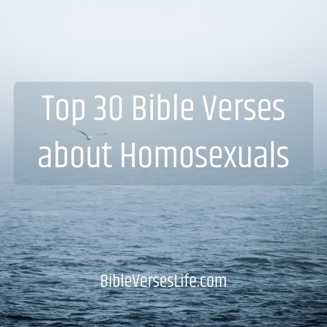 Top 30 Bible Verses about Homosexuals