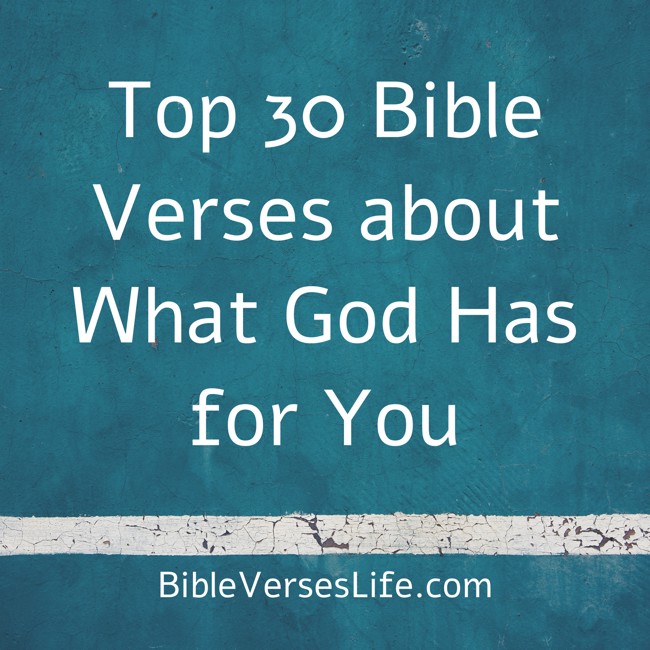 Top 30 Bible Verses about What God Has for You