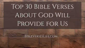 Top 30 Bible Verses About God Will Provide for Us