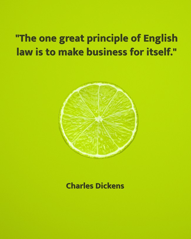 The one great principle of English law is to make business for itself. - Charles Dickens