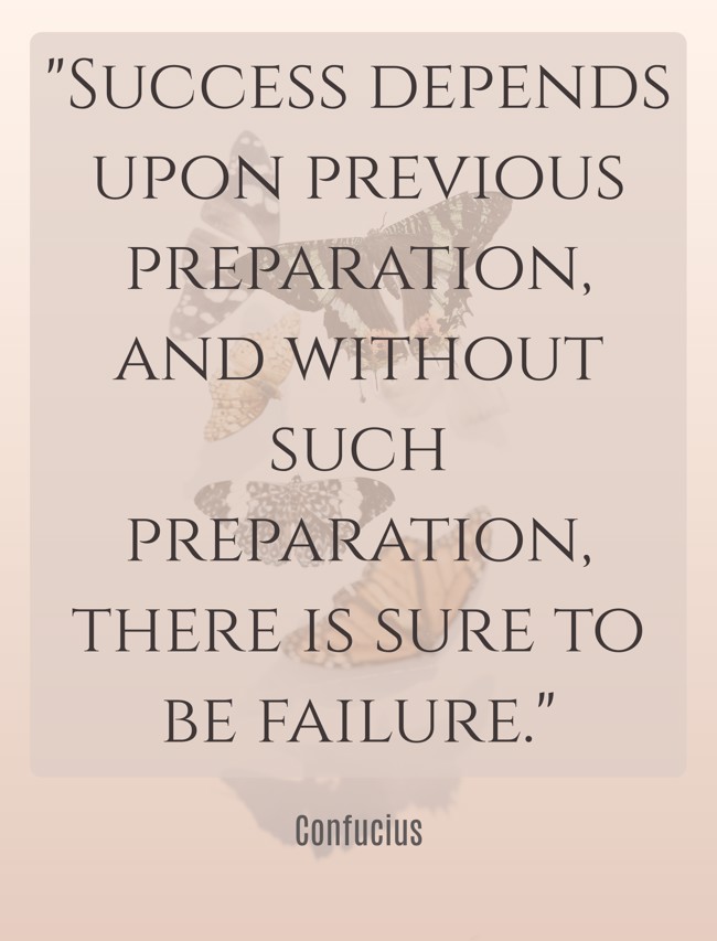 Success depends upon previous preparation, and without such preparation, there is sure to be failure. - Confucius