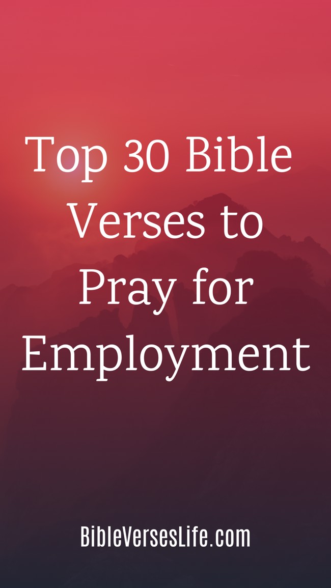 Top 30 Bible Verses to Pray for Employment