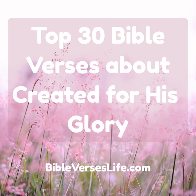 Top 30 Bible Verses about Created for His Glory
