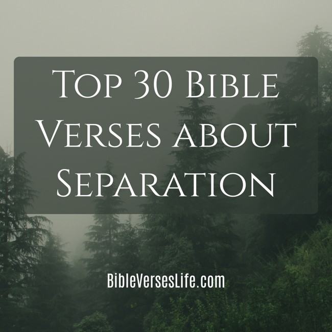 Top 30 Bible Verses about Separation