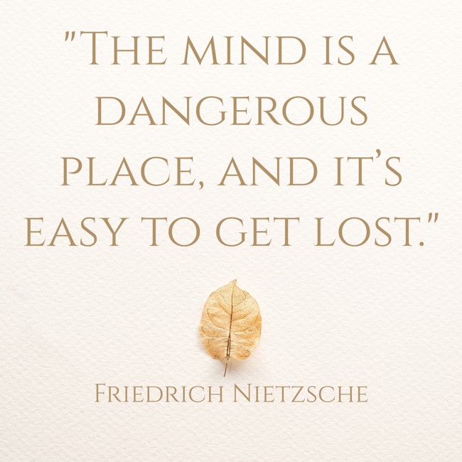 The mind is a dangerous place, and it’s easy to get lost. - Friedrich Nietzsche