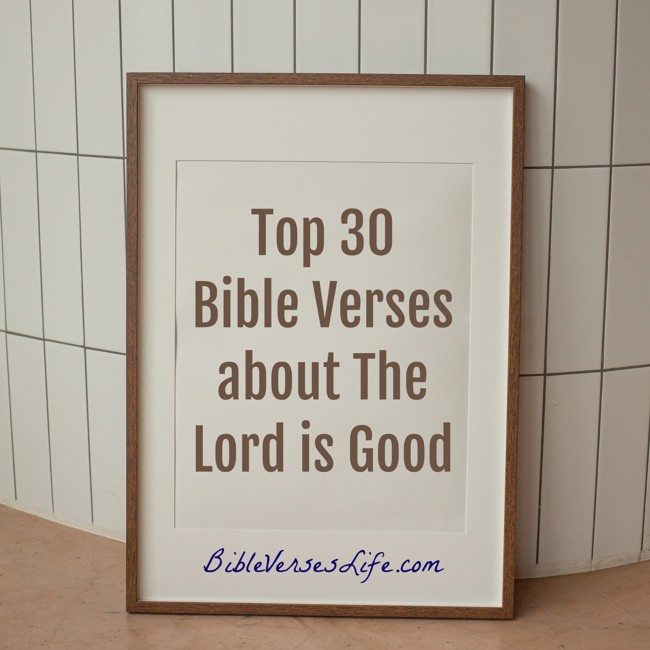 Top 30 Bible Verses about The Lord is Good