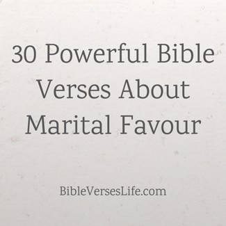 30 Powerful Bible Verses About Marital Favour