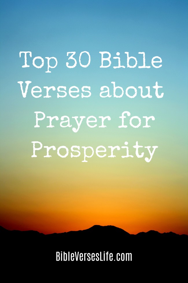 Top 30 Bible Verses about Prayer for Prosperity