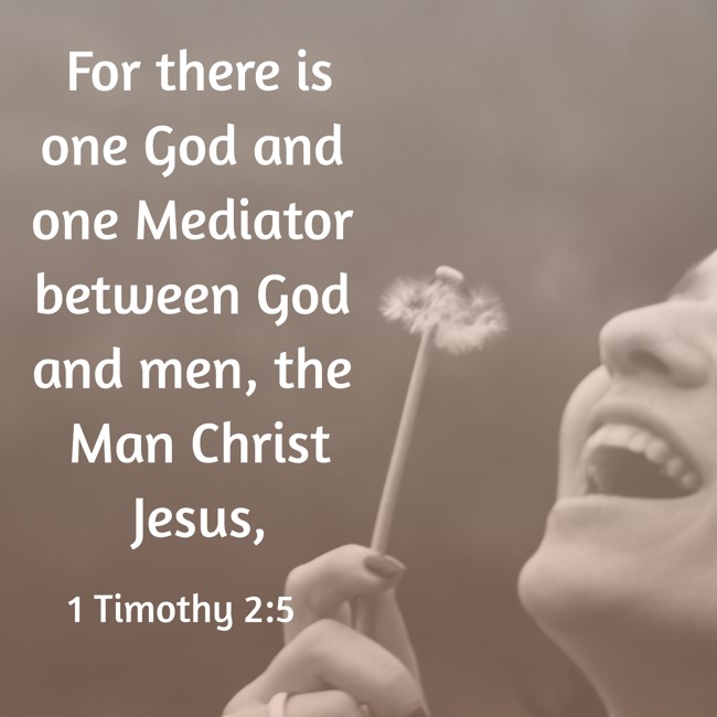 For there is one God and one Mediator between God and men, the Man Christ Jesus, - 1 Timothy 2:5