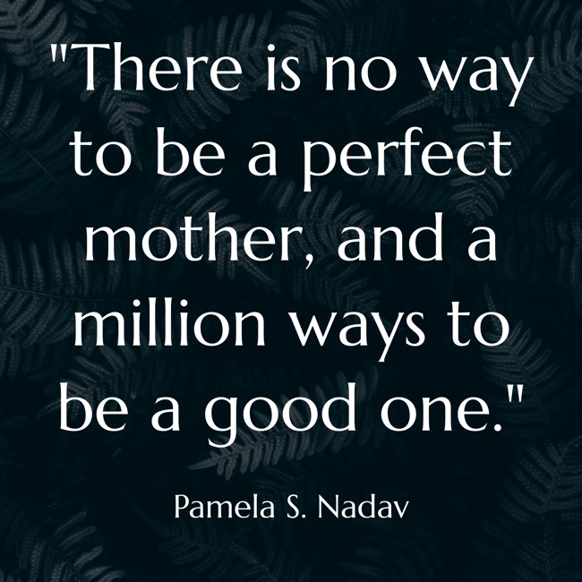  There is no way to be a perfect mother, and a million ways to be a good one.   - Pamela S. Nadav 