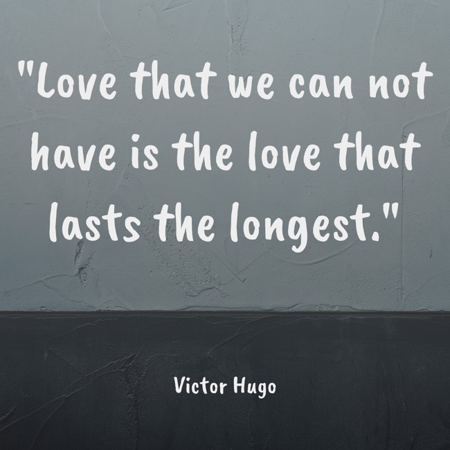 Love that we can not have is the love that lasts the longest. - Victor Hugo