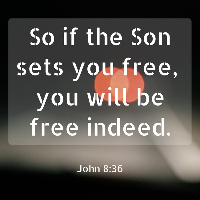 So if the Son sets you free, you will be free indeed. - John 8:36
