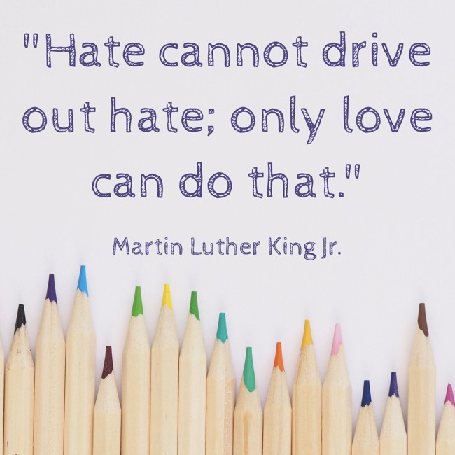 Hate cannot drive out hate; only love can do that. - Martin Luther King Jr.