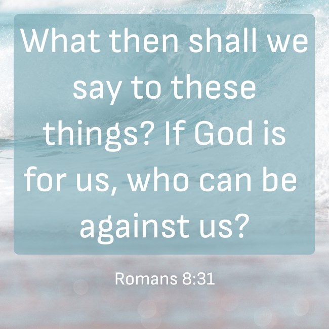 What then shall we say to these things? If God is for us, who can be against us? - Romans 8:31