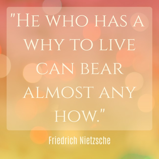 He who has a why to live can bear almost any how. - Friedrich Nietzsche