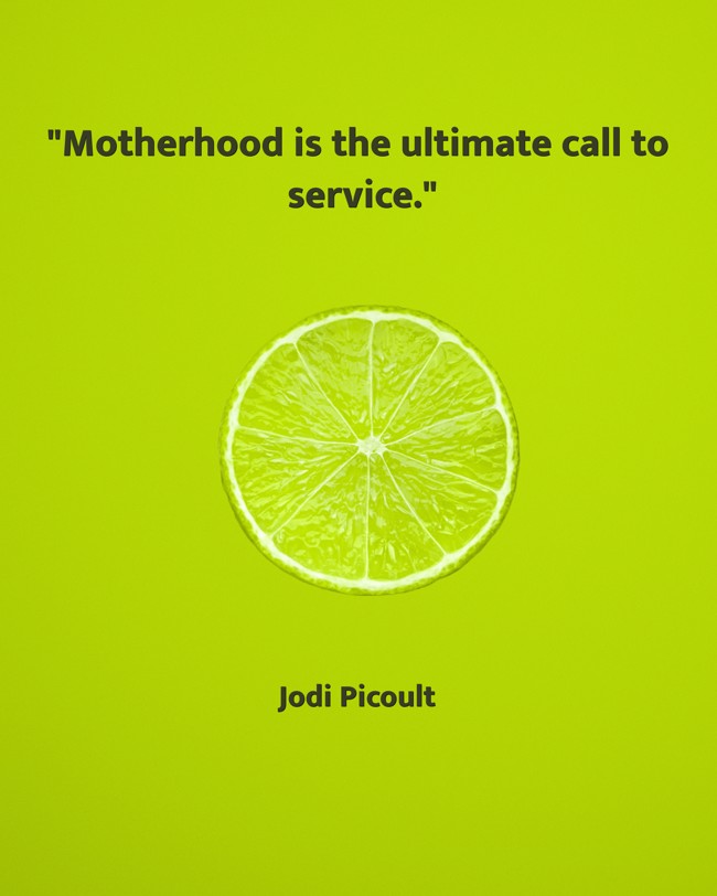 Motherhood is the ultimate call to service. - Jodi Picoult