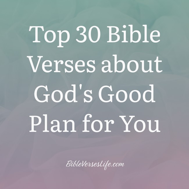Top 30 Bible Verses about God’s Good Plan for You