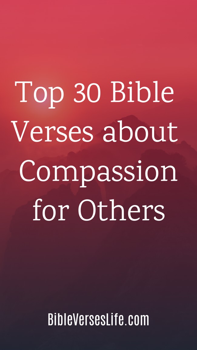 Top 30 Bible Verses about Compassion for Others