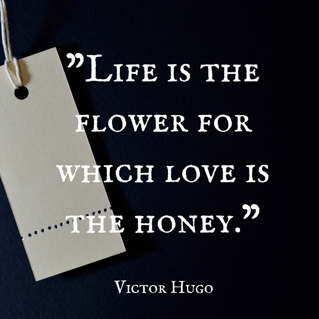 Life is the flower for which love is the honey. - Victor Hugo