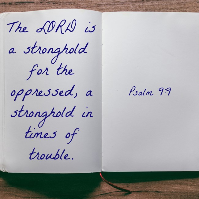 The LORD is a stronghold for the oppressed, a stronghold in times of trouble. - Psalm 9:9