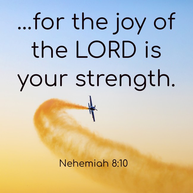 …for the joy of the LORD is your strength. - Nehemiah 8:10