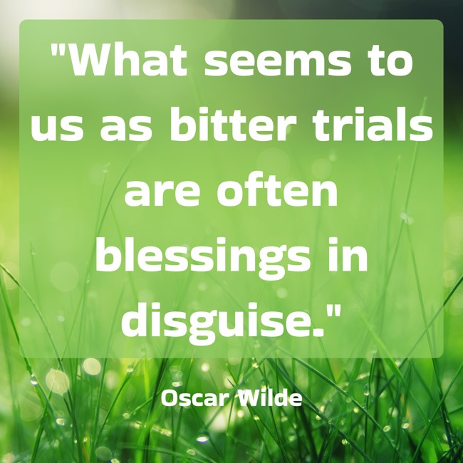 What seems to us as bitter trials are often blessings in disguise. - Oscar Wilde