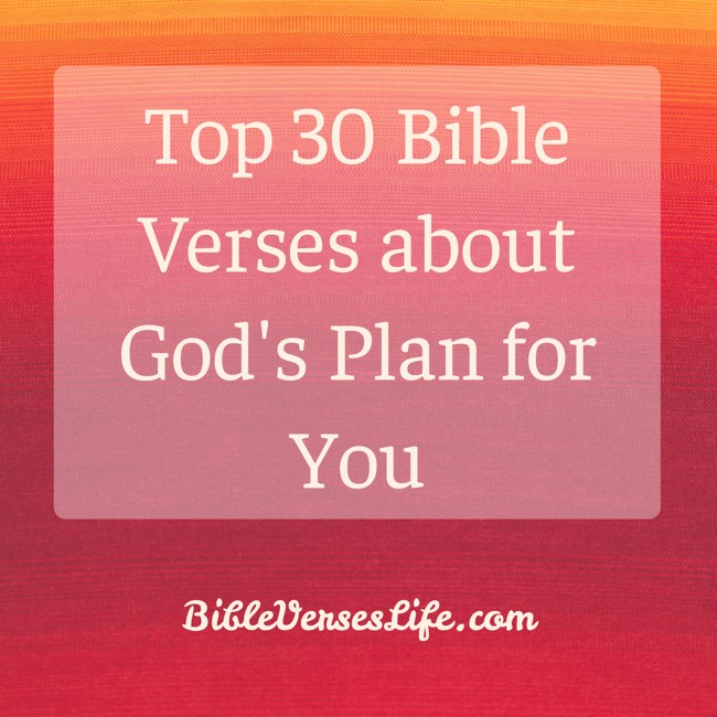 Top 30 Bible Verses about God’s Plan for You