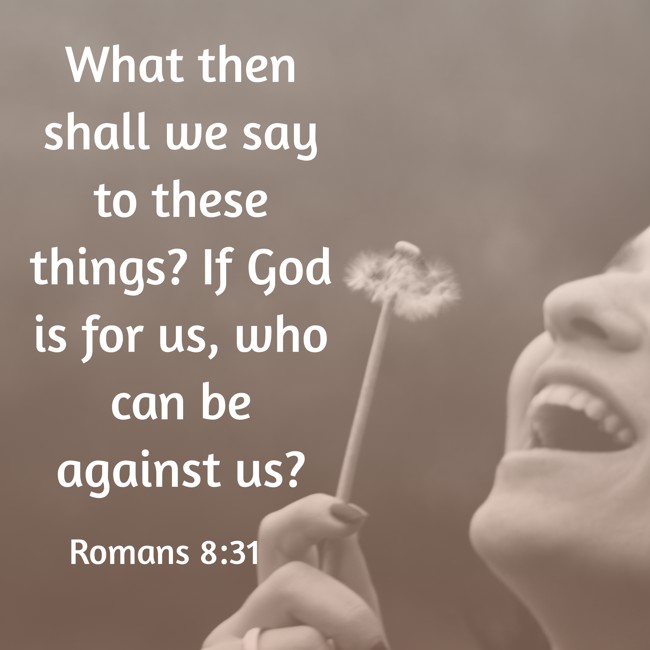 What then shall we say to these things? If God is for us, who can be against us? - Romans 8:31