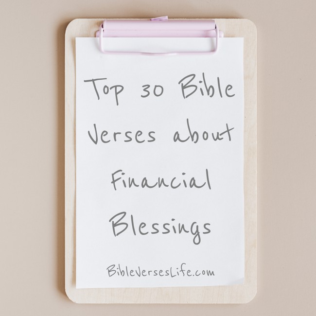 Top 30 Bible Verses about Financial Blessings
