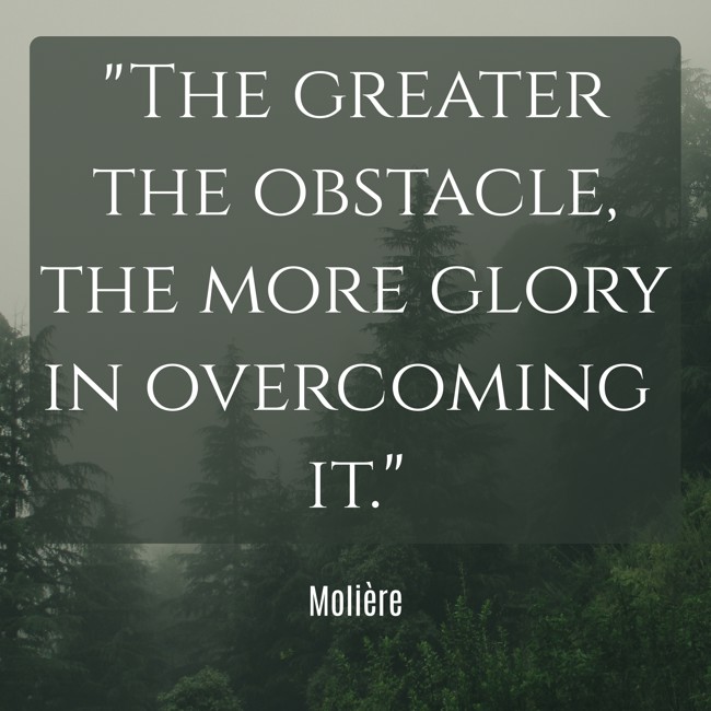 The greater the obstacle, the more glory in overcoming it. - Molière