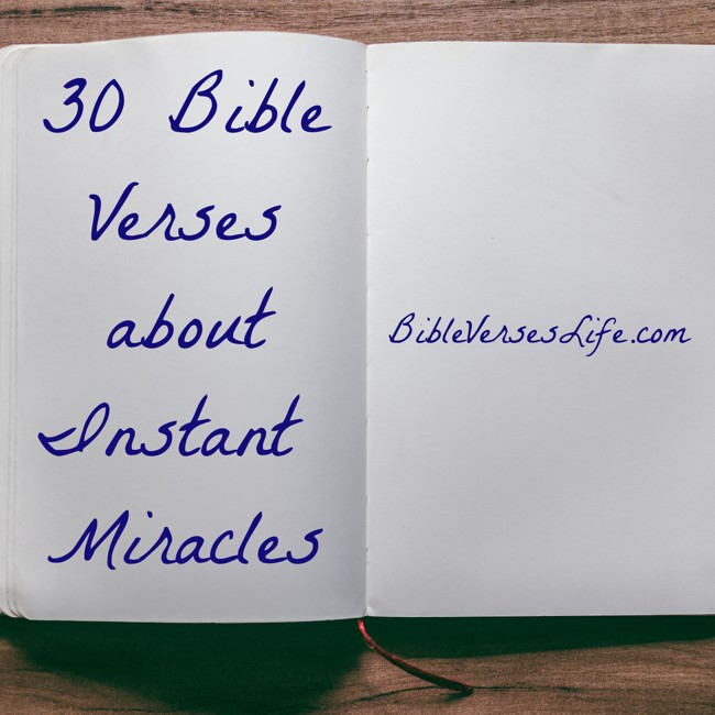 30 Bible Verses about Instant Miracles
