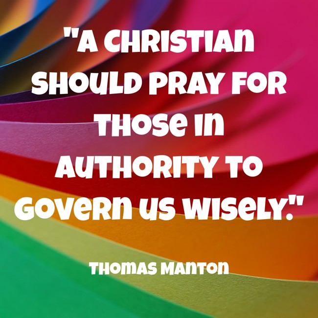 A Christian should pray for those in authority to govern us wisely. - Thomas Manton