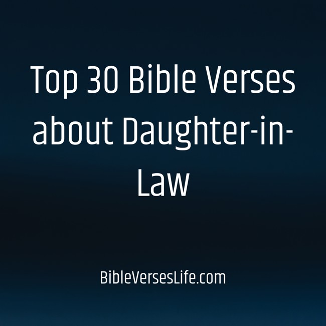 Top 30 Bible Verses about Daughter-in-Law