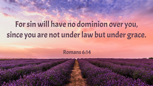 For sin will have no dominion over you, since you are not under law but under grace. - Romans 6:14