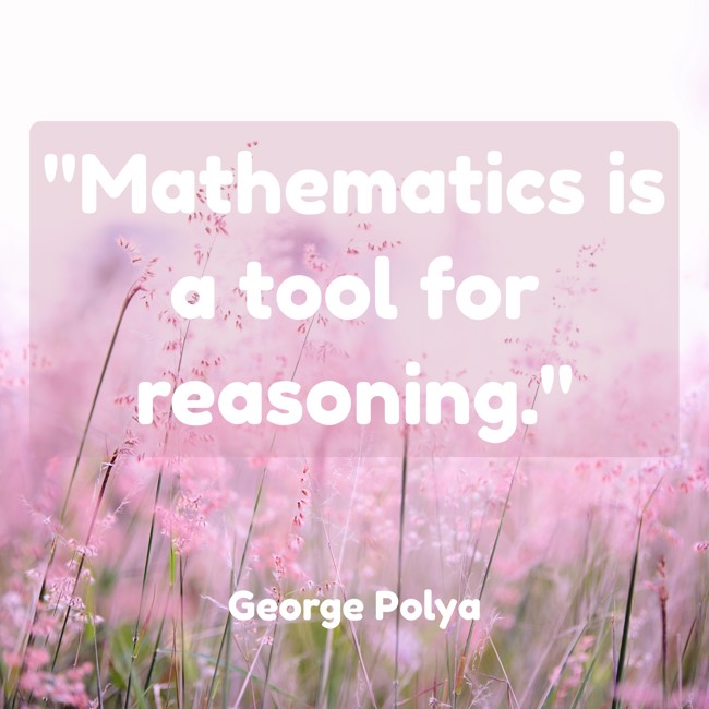 Mathematics is a tool for reasoning. - George Polya