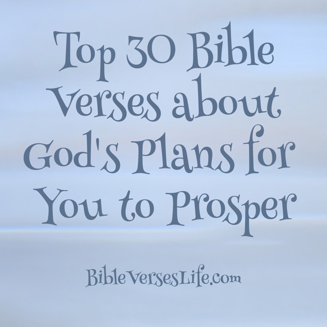 Top 30 Bible Verses about God’s Plans for You to Prosper