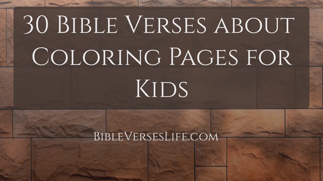 30 Bible Verses about Coloring Pages for Kids
