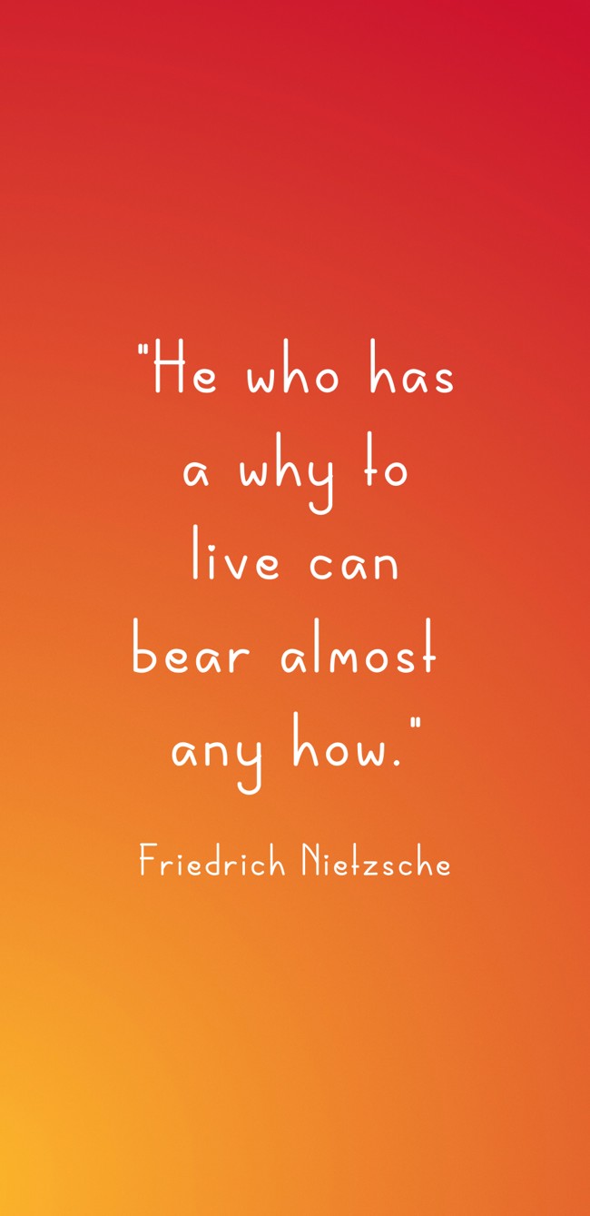 He who has a why to live can bear almost any how. - Friedrich Nietzsche