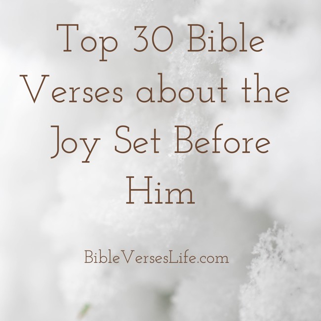 Top 30 Bible Verses about the Joy Set Before Him
