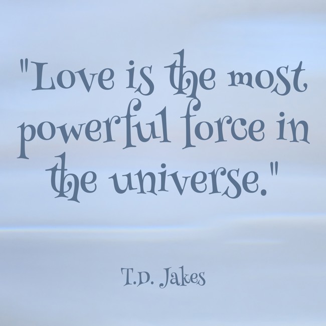 Love is the most powerful force in the universe. - T.D. Jakes