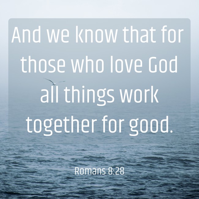 And we know that for those who love God all things work together for good. - Romans 8:28